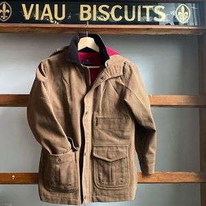 Brooks Brothers boys’ size M brushed twill field coat w/detachable hood.